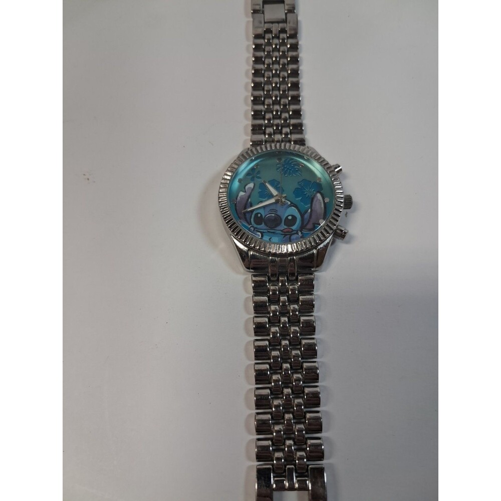 Silver Watch Featuring Disney's Stitch On The Face